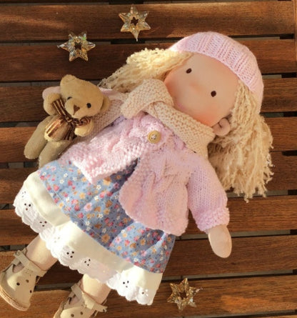 US Local Handmade Plush Doll Golden Curly Girl Finished Product