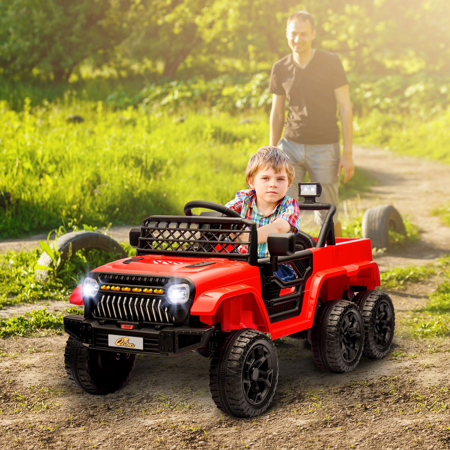 US Local 12V 4x4 Kids Electric Car w/ 2WD/4WD Switchable