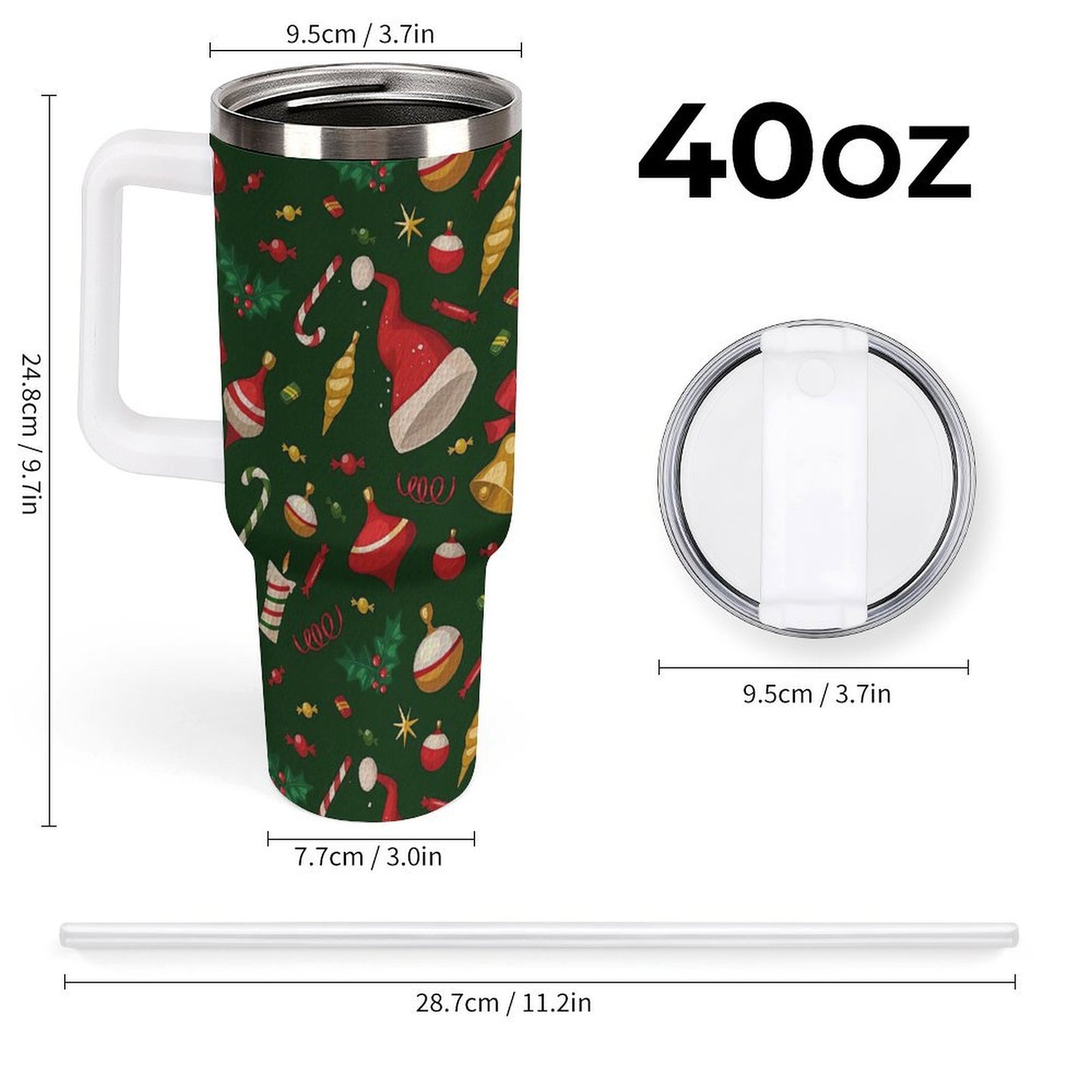 PHDT00154 POD US Local Tumbler 40 oz Large Capacity Car Cup Christmas Sock