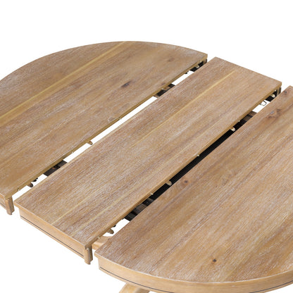 US Local Modern Dining Table Set For 4 - Round Table & 4 Chairs, 5 Piece Kitchen Set