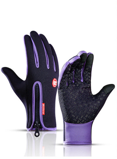 US Local Winter Gloves Touch Screen Riding Motorcycle Sliding Waterproof Sports Gloves With Fleece