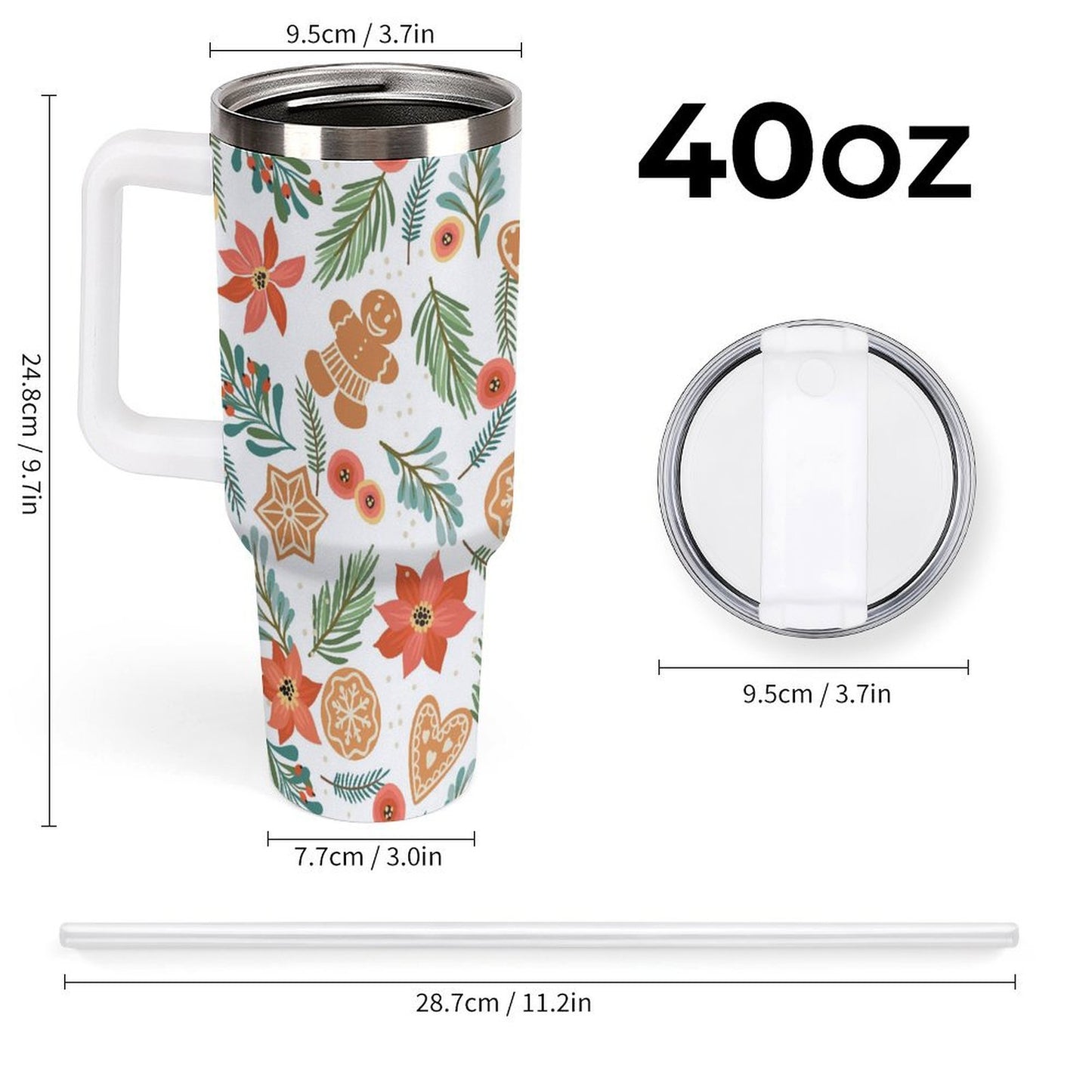 PHDT00022 POD US Local Tumbler 40 oz Large Capacity Car Cup Christmas