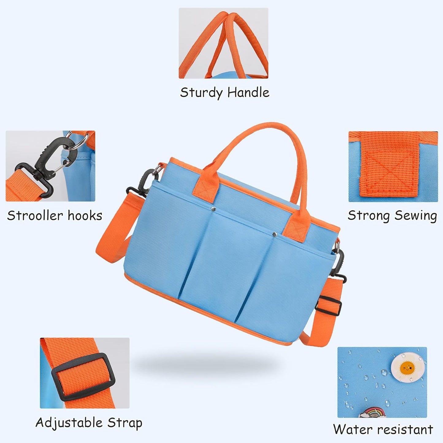 US Local Diaper Bag Tote-Diaper Baby Bags,Waterproof Large Mommy Bag Maternity Bag For Hospital And Weekender Travel