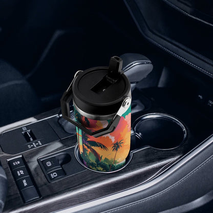 POD US Local Tumbler 30oz Large Capacity Car Cup Tropical, Island, Scenery Style