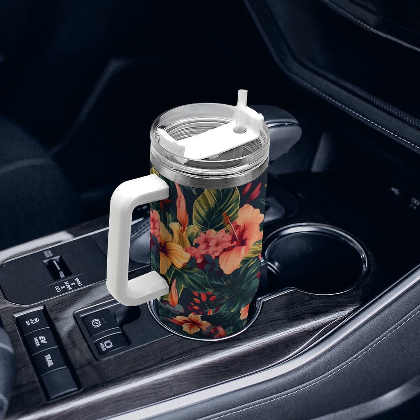 PHDT00387 POD US Local Tumbler 40 oz Large Capacity Car Cup Hibiscus, Tropical