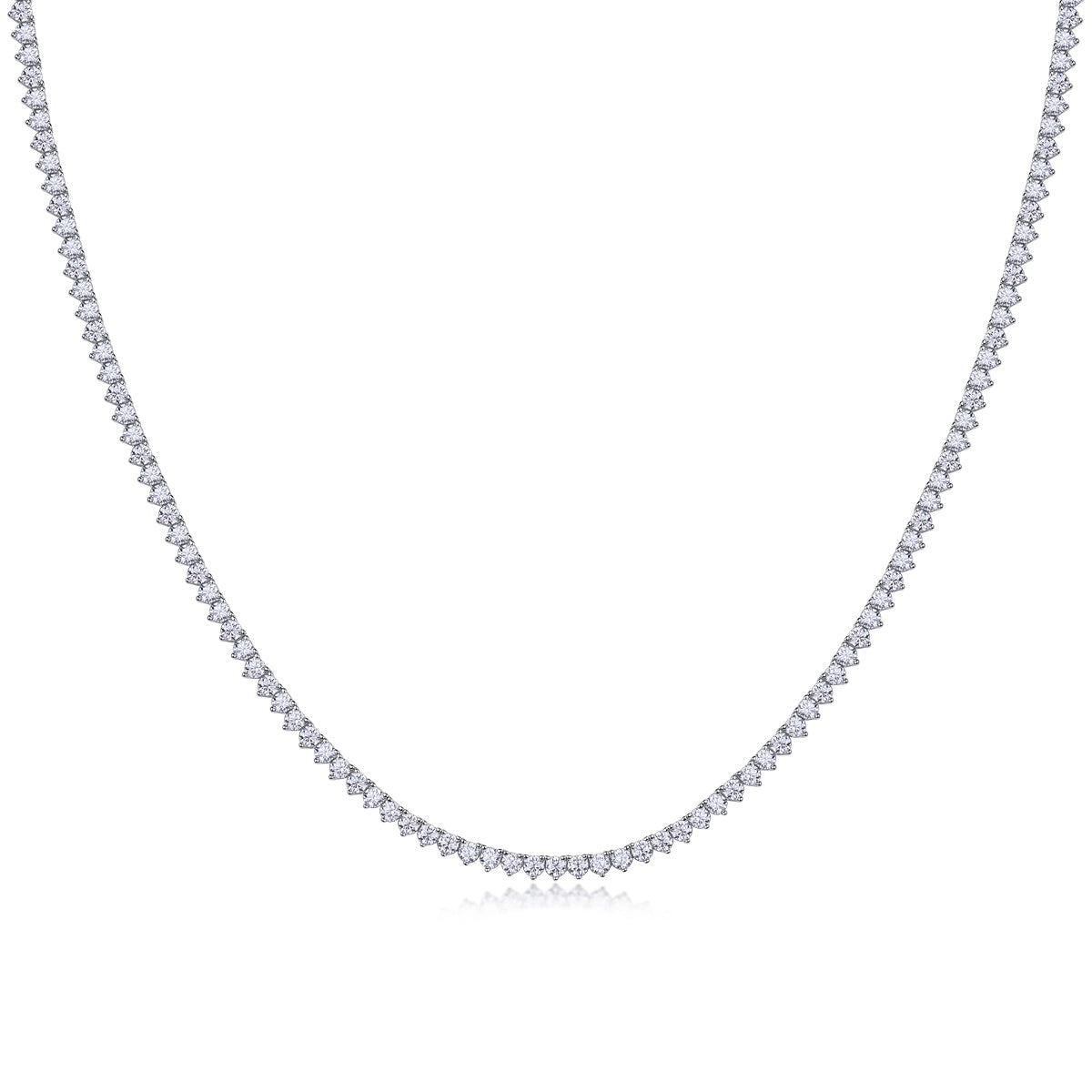 Solitude Luxury Fashion Set Mosan Diamond S925 Silver Necklace Rivaling Natural Diamonds