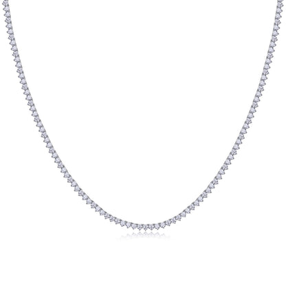 Solitude Luxury Fashion Set Mosan Diamond S925 Silver Necklace Rivaling Natural Diamonds