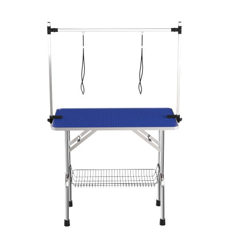 US Local Large Pet Dog And Cat Grooming Table With Adjustable Arms And Clips Large Heavy Duty Animal Grooming Table 42 Inches