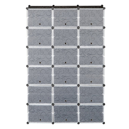 US Local 3 Rows, 12 Layers, 36 Compartments Plastic Shoe Box Storage Rack