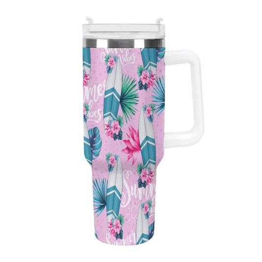 PHDT00446 POD US Local Tumbler 40 oz Large Capacity Car Cup Sailing, Surfing, Tropical, Summer