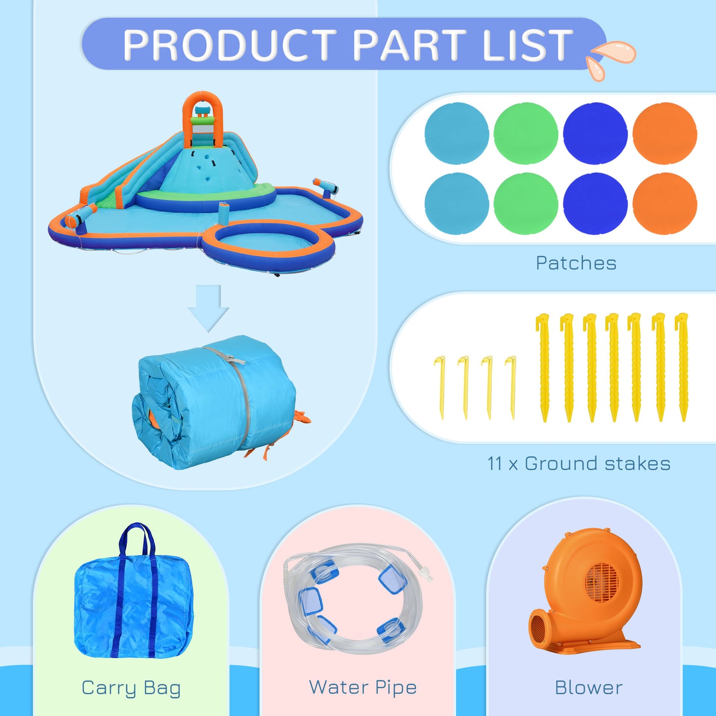 US Local 1 Kids Bounce House w/ Slide