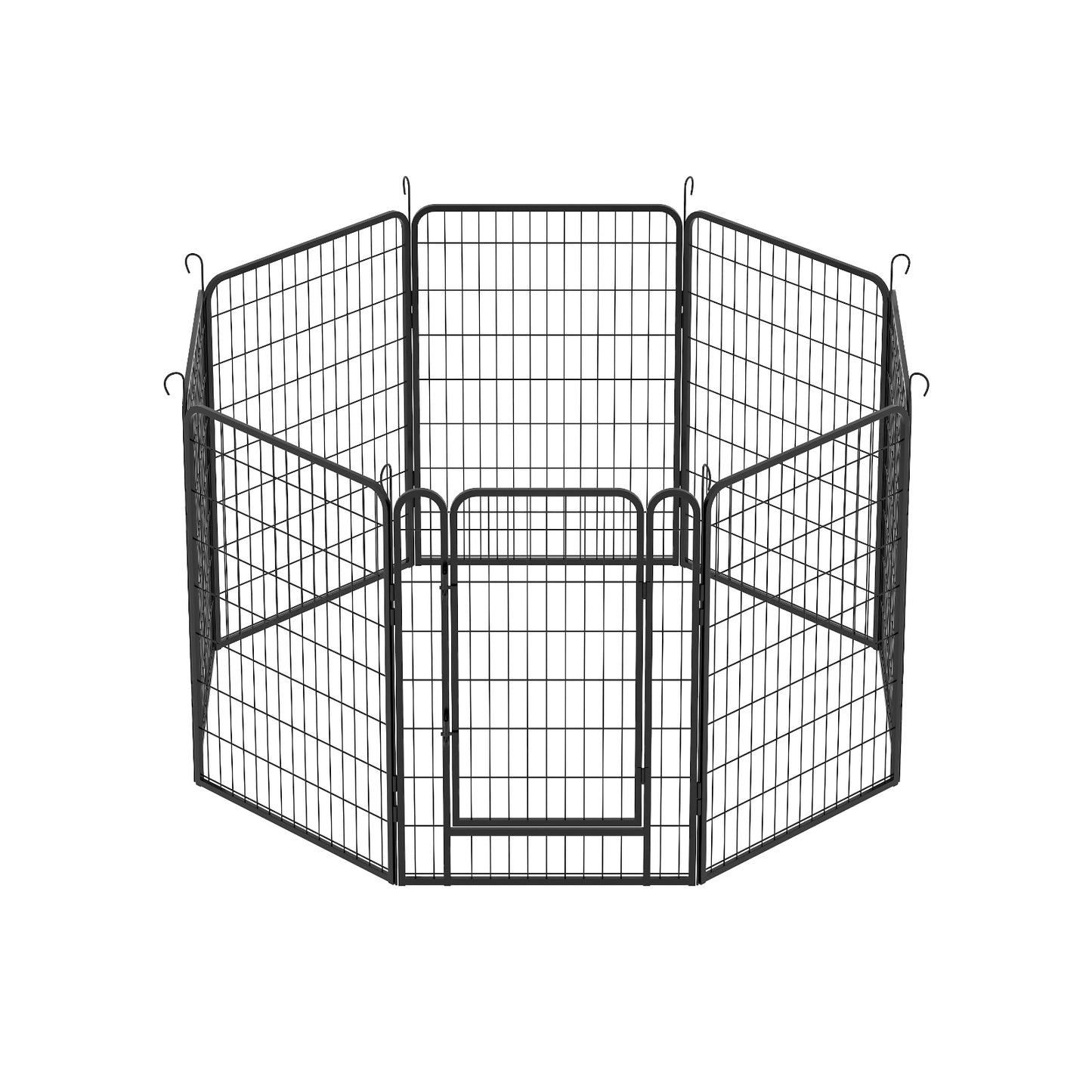 8 Panels Heavy Duty Metal Playpen With Door,39.37 H Dog Fence Pet Exercise Pen For Outdoor, Indoor
