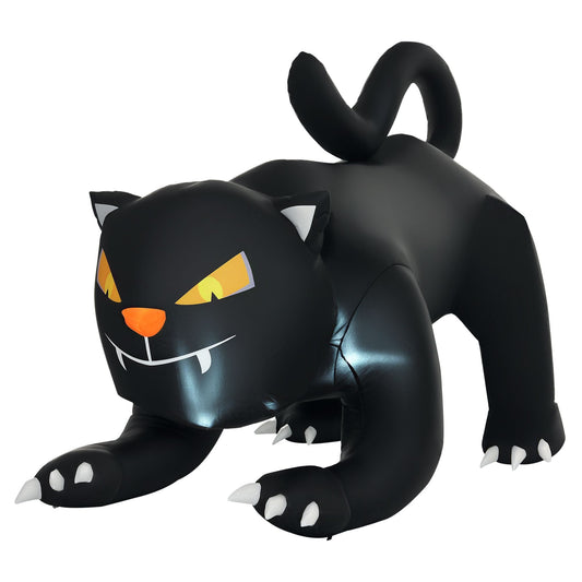 CA Local 4Ft Tall Halloween Inflatable Black Cat Airblown Outdoor Yard Decoration Holiday Garden Decor
