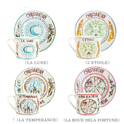 Refined Afternoon Tea Ceramic Coffee Cup And Saucer Set
