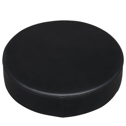 US Local Semi-PU Leather SGS Certified Air Bar Shaped Cotton 8cm Thickness Nylon Wheel 150kg Black Technician Stool Round Cushion