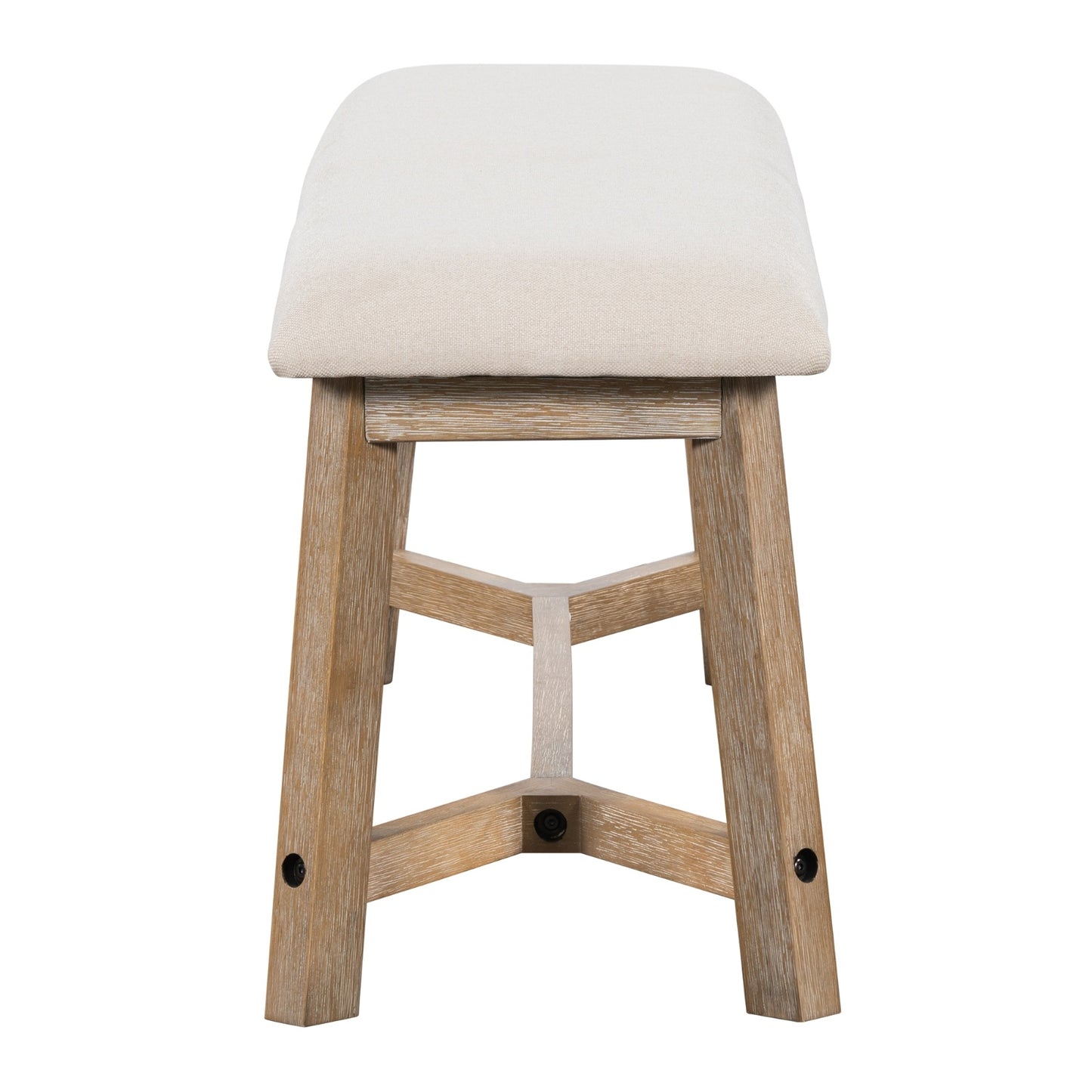 US Local TREXM 6-piece Retro Farmhouse Style Dining Set, Rectangular Table And 4 Upholstered Chairs With Ratt