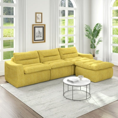 US Local Right Sofa Seat, L-shaped Modular Combined Sofa, Compressed Combined Sofa, Modern Lazy Style Comfortable Beanbag Sofa