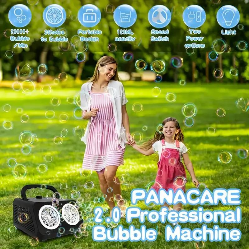 US Local New Automatic Bubble Machine With Upgraded Bubble Blower, Suitable For Children, Indoor And Outdoor Birthday Parties, Bubble Wands, Bubble Guns, Automatic Bubble Guns, Flower Bubble Machine.