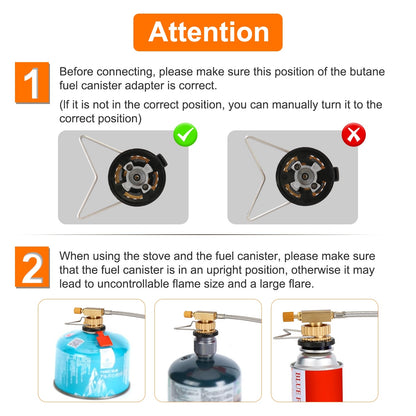 US Local 12000W Portable Camping Stove With Cassette Adapter Windproof Outdoor Backpacking Burner With Carrying Case Igniter For Outdoor Hiking Camping Picnic Backpacking