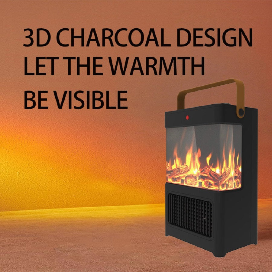 US Local 1500W Electric Fireplace Heater With Realistic 3D LED Flame, Overheat & Tip-Over Protection, Portable Indoor Heater For Home Office, Christmas Decorative Warmth