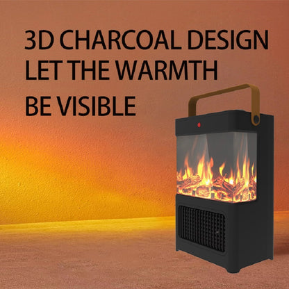 US Local 1500W Electric Fireplace Heater With Realistic 3D LED Flame, Overheat & Tip-Over Protection, Portable Indoor Heater For Home Office, Christmas Decorative Warmth
