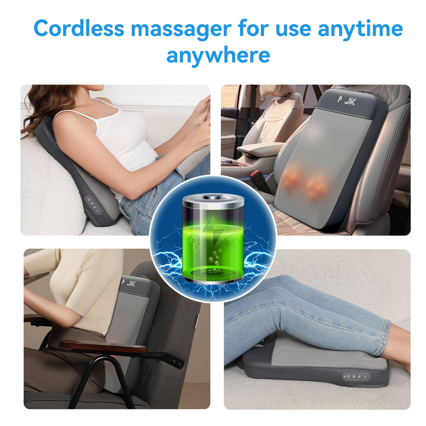 US Local Short Walk Cushion Massager, Kneads And Heats The Waist And Back, Suitable For Office And Home Use, Portable Multi-functional Massage Device