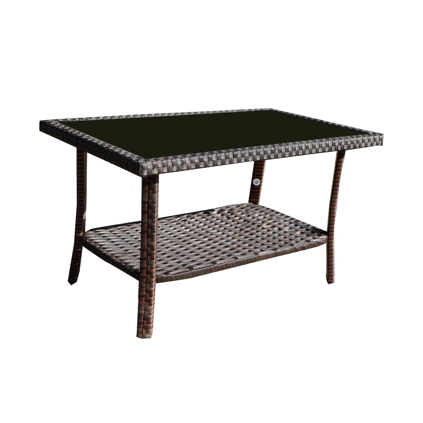 US Local New Design High Quality Four-Piece Sofa Set Table With Sofa Chair PE Rattan Outdoor Furniture W3152P269438 Box 1 With Emerald Green Color Cushion