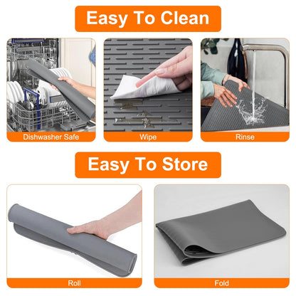 US Local 1Pc 27.95x19.69in Electric Stove Cover Silicone Stove Mat Glass Stove Top Protector 464 Fahrenheit Heat Resistant Dishwasher Safe Waterproof