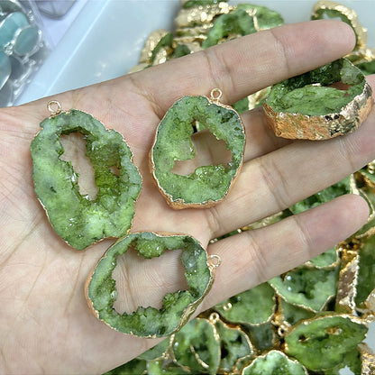 Rough Stone Ornament Irregular Accessories Slice Pendant