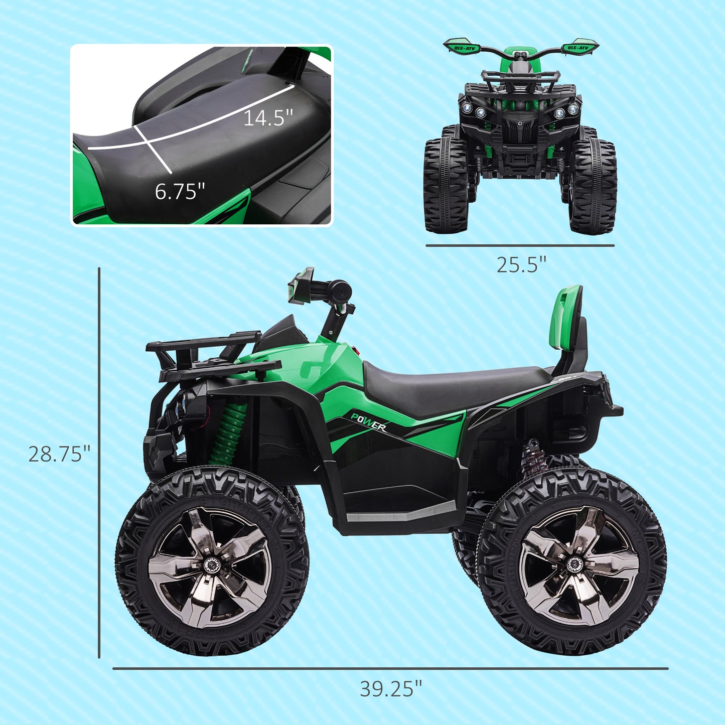 US Local 12V 4 Wheeler Kids ATV with Music