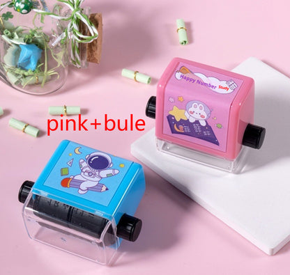 Math Roller Stamp Addition Subtraction Multiplication Division Practice Digital Type Mathematical Operation Stamp Pupils Teacher