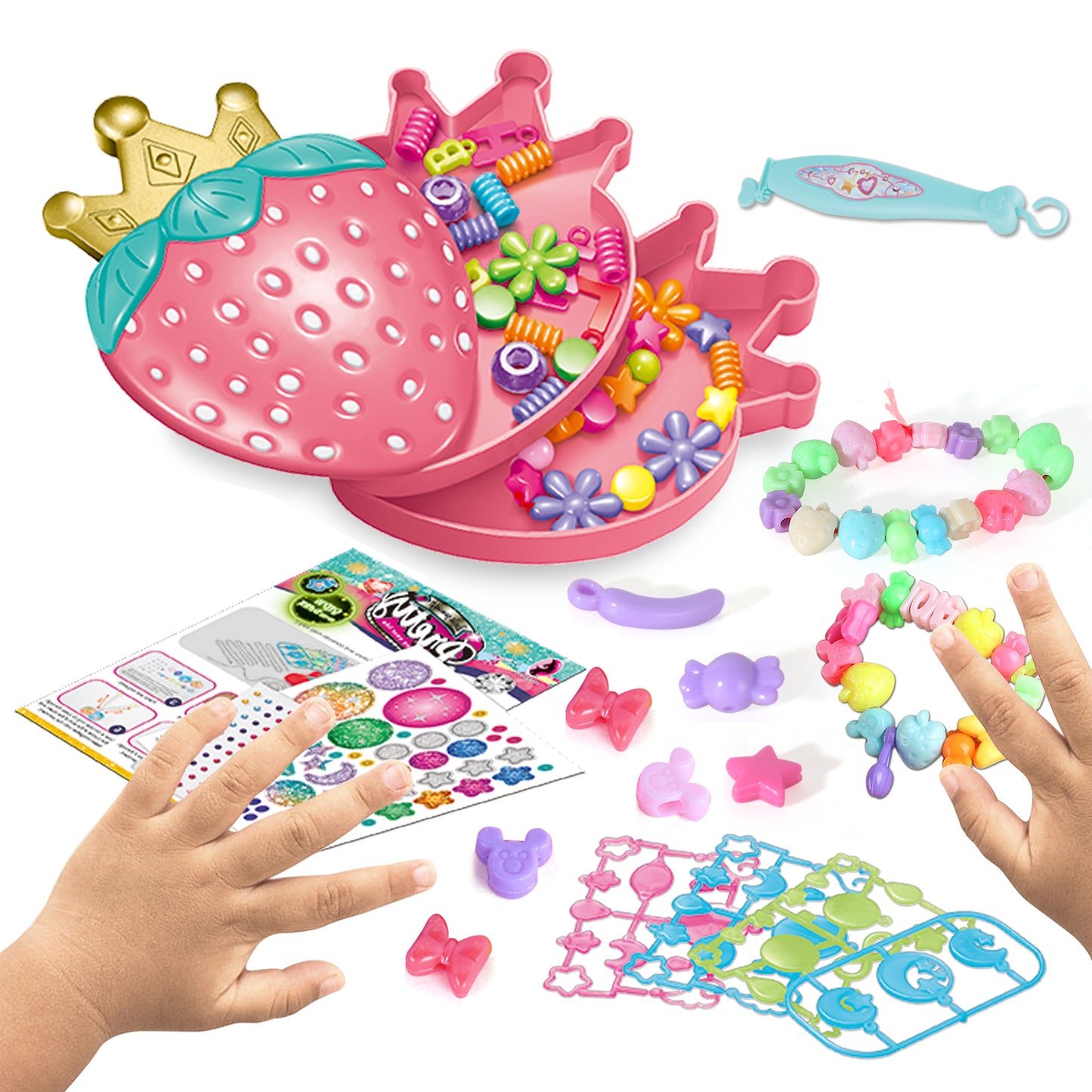 US Local Diy Toys Puzzle Creative Ribbon Woven Hand Ropes Jewelry Making For Children Toy