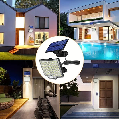 US Local 2PCS Solar Lights Outdooor  4 Modes 106LED Solar Security Lights  Waterproof Solar Motion Light