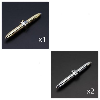 Multifunctional decompression finger gyro student ballpoint pen