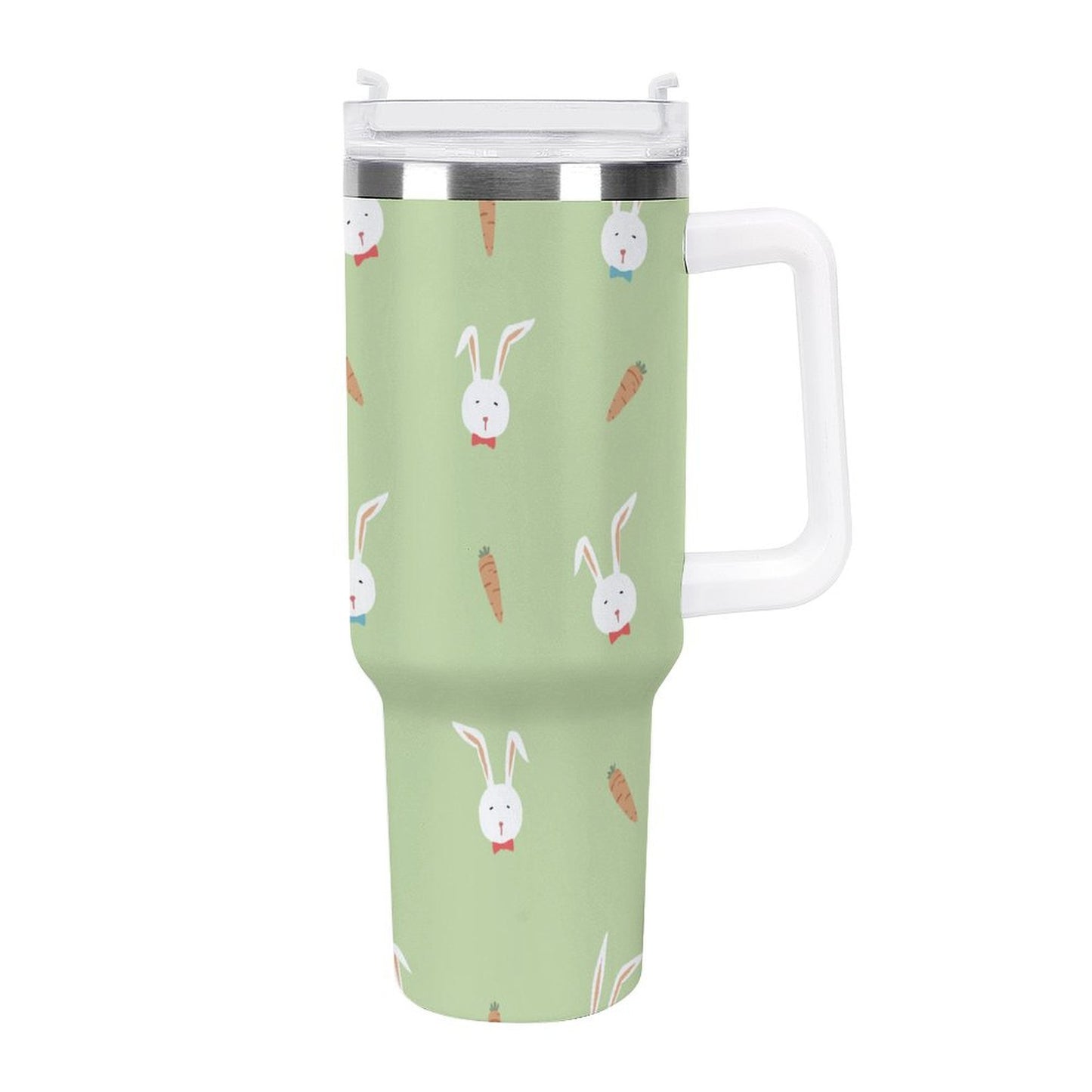 PHDT00524 POD US Local Tumbler 40oz Large Capacity Car Cup Rabbit Carrot Green
