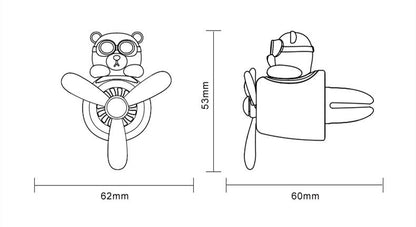 Cartoon Cute Creative Little Black Bear Car Air Outlet Aromatherapy