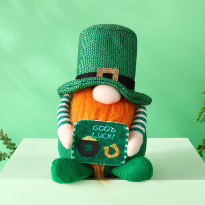 St Patrick's Day Decoration Supplies Irish Day Faceless Doll