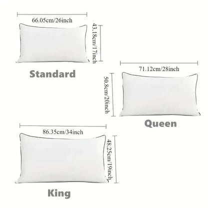 US Local 2 Pieces Bed Pillows Grey-KING