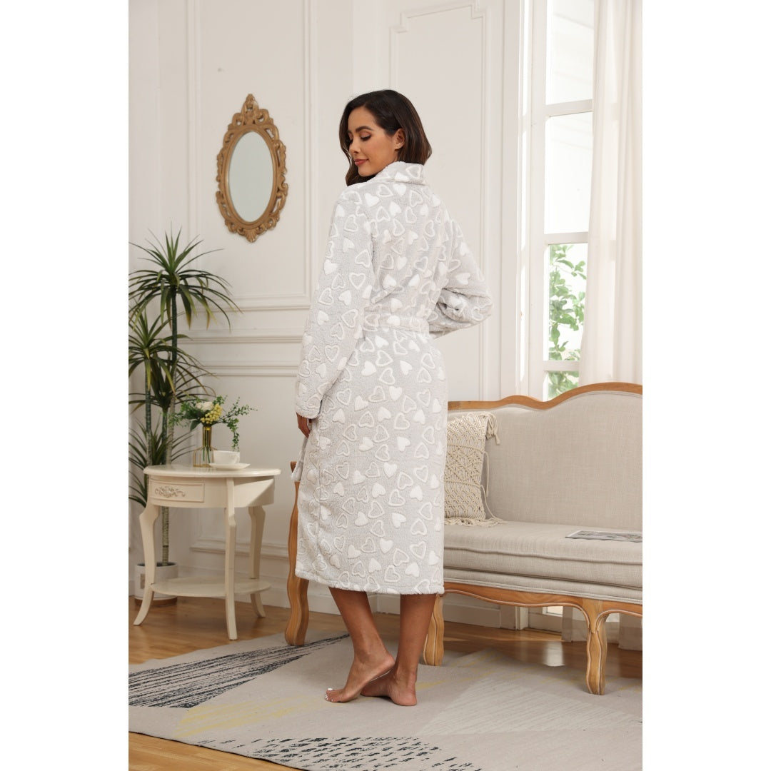US Local RONGTAI - Soft Fleece Robes For Women, Lightweight And Warm, Spa & Bath Robes For Mom, Wife & Friend