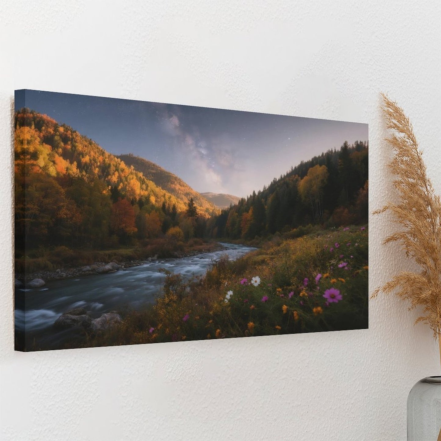 Decorative Interior Frame Painting Mountain-river-starry-autumn-2