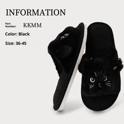 Thickened Warm Plush Soft Soled Cotton Slipper