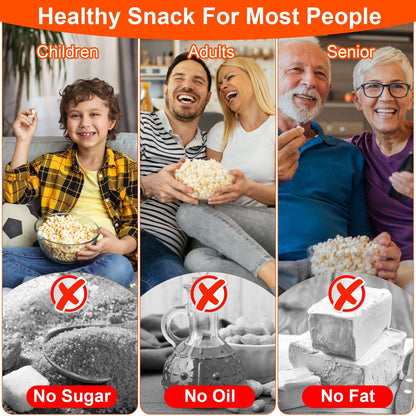 US Local Hot Air Popcorn Popper Maker With Measure Cup And Butter Warmer 1200W Oil-Free Easy To Use 8Cups Mini Popcorn Maker Machine For Home