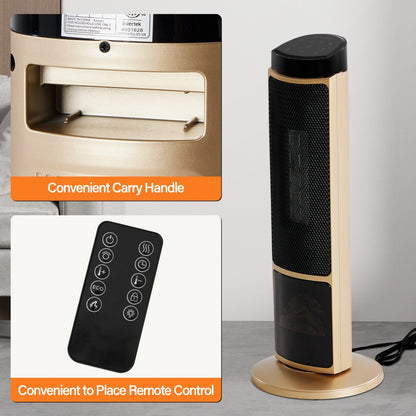 US Local 23 inch Space Heaters For Indoor Use, Portable Heater With 7 Light Colors