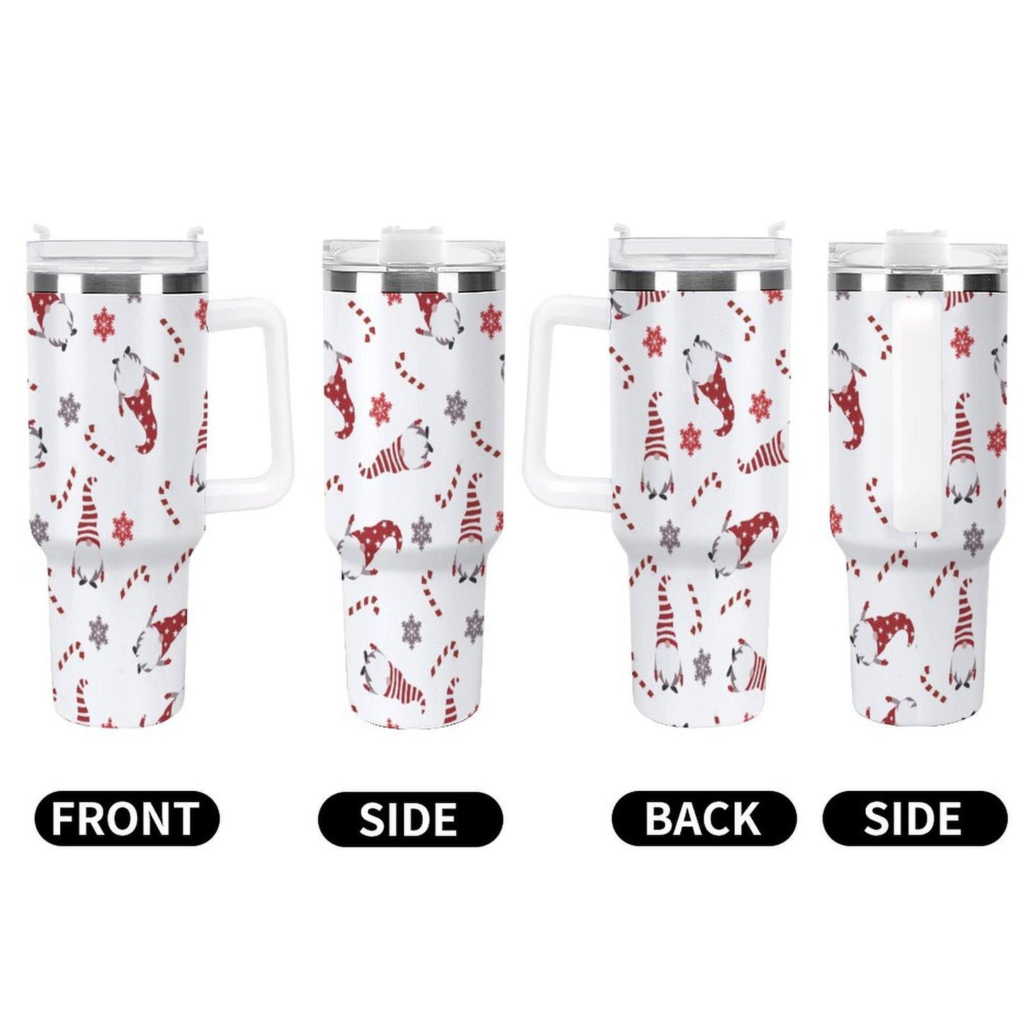 PHDT00075 POD US Local Tumbler 40 oz Large Capacity Car Cup Christmas Dwarf, Red