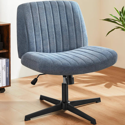 US Local Cross-Legged Chair,No Wheels Armless Swivel Home Office Chair
