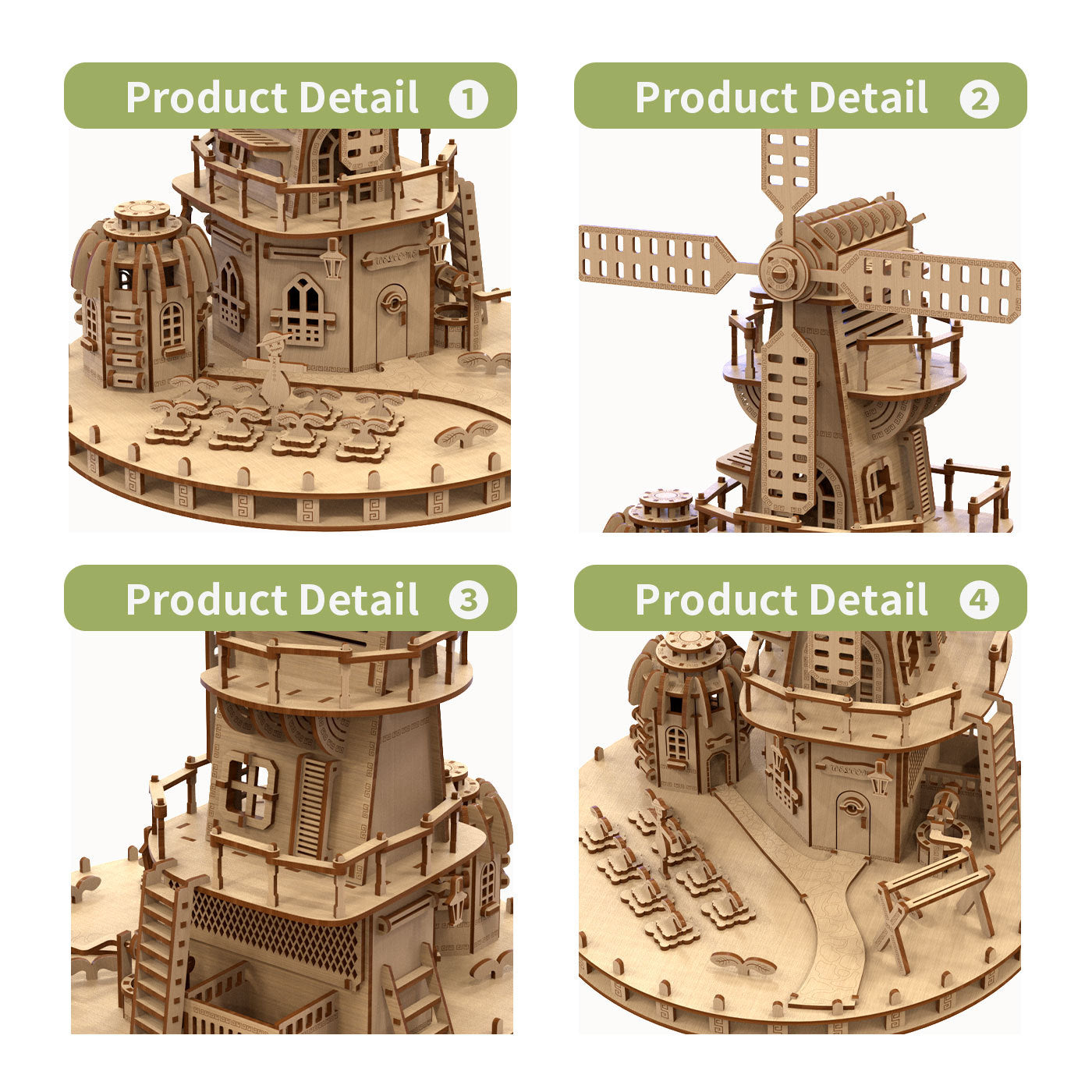 US Local Fashion Simple Williams Manor Shape Puzzle Toys