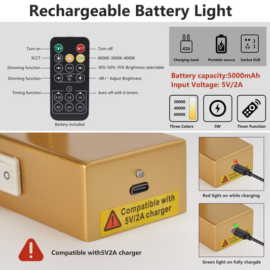 US Local 16inch Gold Bathroom Light Fixtures Over Mirror Modern Dimmable LED Vanity Light For Bathroom Wall Lighting