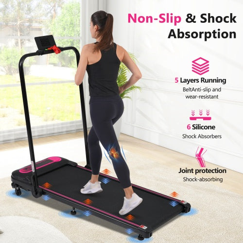 US Local NEW Folding Walking Pad Under Desk Treadmill For Home Office -2.5HP Walking Treadmill With Incline 0.5-7.5MPH 300LBS Capacity Treadmill For Walking Running - Two Ways To Adjust Speed