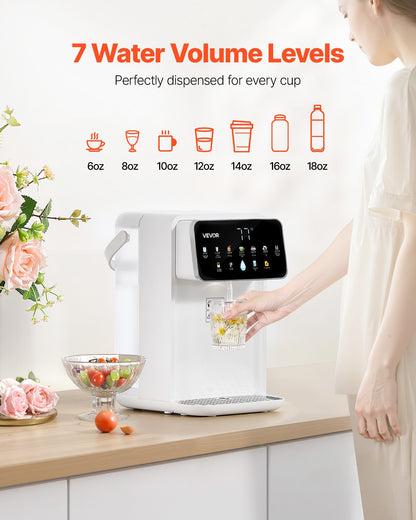 US Local Countertop Instant Hot Water Dispenser With 7 Temps 7 Volumes 118oz Tank