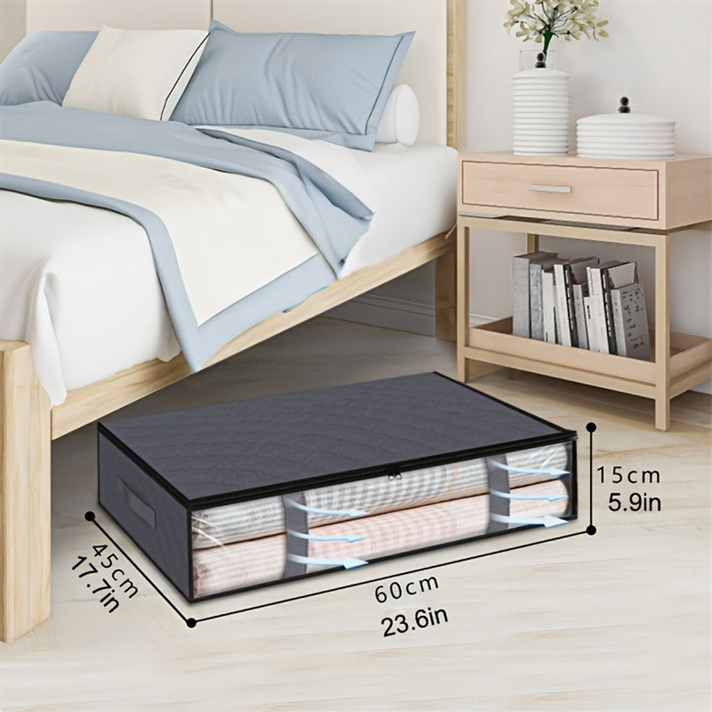 US Local 2 Pcs Over Wardrobe Storage Bag, Underbed Storage Containers, Storage Bin For Clothes, Blankets